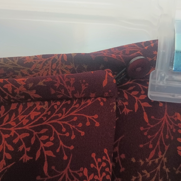 Vintage Michele Fairy Grunge Maxi Wrap Skirt Womens 6 Petite Fall Floral Forest - Picture 2 of 9